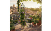European Design Potted Plant Climbing Frame Weather Resistant Garden Obelisk Trellis Heavy Duty Flowering Vine Structure Enclosure Rustproof for Gardeners, Balcony, Patio