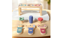 Wooden Tool Bench Toy Fine Motor Skills Animal-Shaped Tool Toy Hand-Eye Coordination Kids Workbench for Young Children
