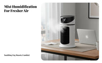 Cools & Humidifies Desktop Misting Fan Low Noise Operation Desktop Air Cooler 8-Hour Timer for Office Workers, Students, Bedroom, Dorm Room