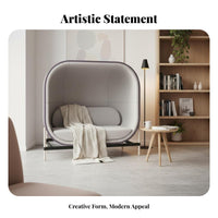 Statement Piece Enclosed capsule Seat Futuristic design Indoor Furniture Sound-Isolating Design Lounge Chair Sturdy Frame for Interior Designers, Business Owners, Readers, Lobby, Reception Area, perusing corner, Bedroom