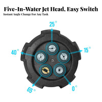 Rust Resistant 5-in-1 Pressure Washer Nozzle Long-Lasting Construction Multi-Angle Spray Nozzle for Car Washing