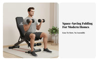 Multi-Functional Adjustable Weight Bench Full-Body Workout Adjustable Utility Bench with Pulley Sturdy Construction Weightlifting Chair Comfortable Padding for Home Gym Users, Men, Adults, Strength Training, Muscle Building, Garage