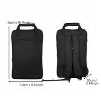 Drum Bag Padded Drumstick Backpack Large Capacity Drum Mallet Case for Drummers, Percussionists