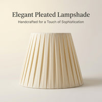 Light Shade with Handmade Pleated Textile Design for Table Lamps, Lampshade for Bedside Room, Versatile Fit for Wall and Pendant Fixtures