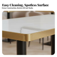 Sintered Sta Top 4-Seater Restaurant Table and Chairs robust Duty 4-Person Table and Chair Group long-lasting Construction Commercial Furnishing Easy to Clean for Food Stall owners, Business Owners, Restaurants, Canteens, Cafes, Bistro