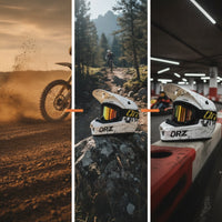Motocross Helmet with Goggles Multi-Ventilated Dirt Bike Helmet with Goggles Breathable Lightweight for Riders, Downhill Biking