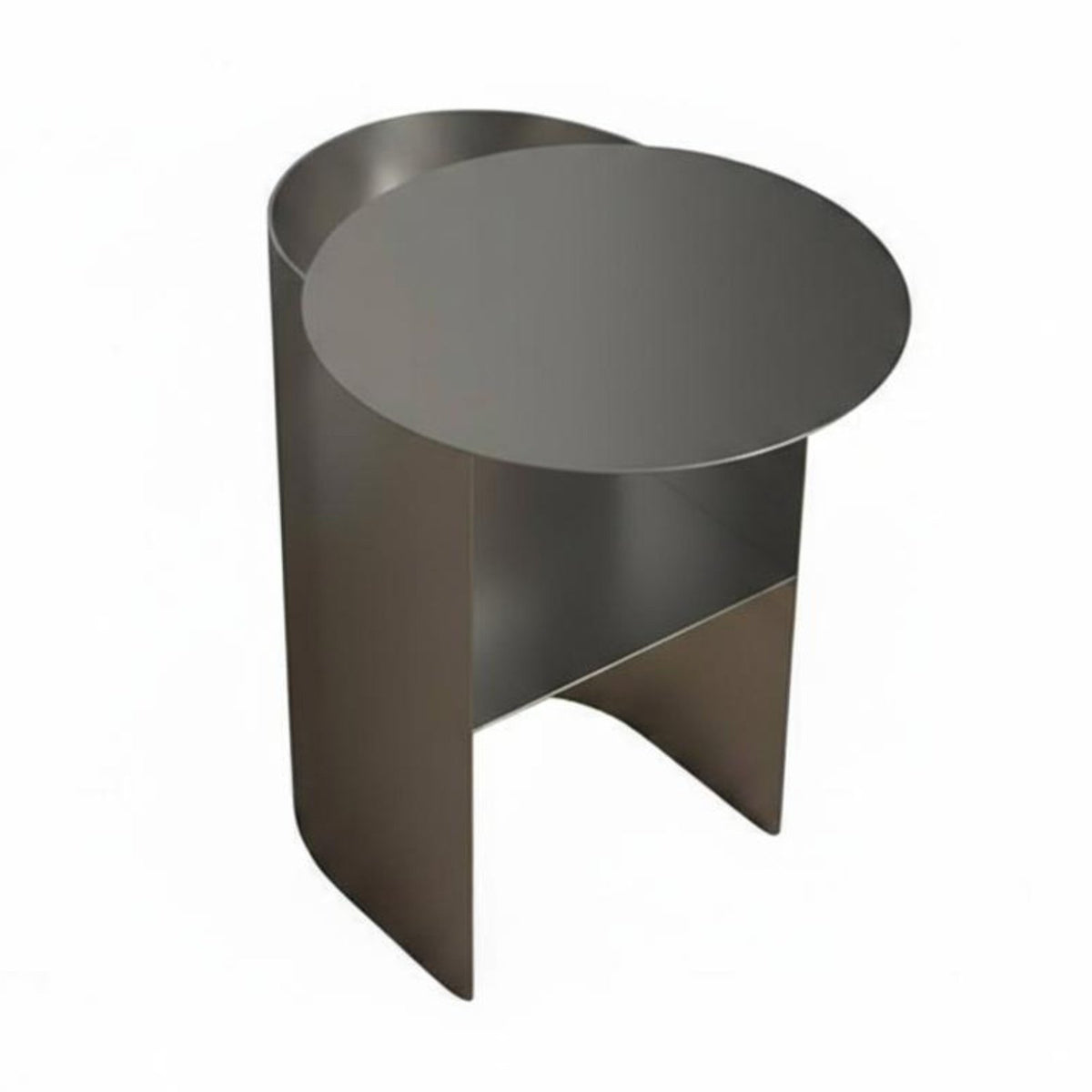 Nordic Design Bedside Stand Minimalist Design Curved Metal Accent Table Sturdy Construction Nightstand Space-Saving for Apartment Dwellers, Homeowners, Interior Designers, Bedroom, Small Areas, Living Room, Entryway