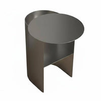 Nordic Design Bedside Stand Minimalist Design Curved Metal Accent Table Sturdy Construction Nightstand Space-Saving for Apartment Dwellers, Homeowners, Interior Designers, Bedroom, Small Areas, Living Room, Entryway