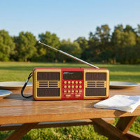 SD Card Playback Portable Multifunction Radio Telescopic Antenna Bluetooth Radio Push Buttons mp3 Player Receiver Front Speaker Grilles