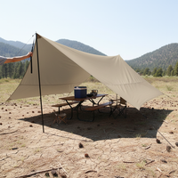 210D Oxford Cloth Tarp for Camping, Sunshade, UV Protection, Waterproof