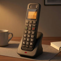 Large Buttons Digital Cordless Telephone Backlit Screen Cordless Home Phone Speaker Grille Charging Base Phone Internal Call for Older Adults, Seniors