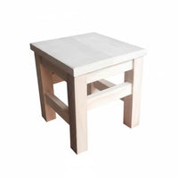 Dense Wood Square Wooden Stool Sturdy Construction Backless Square Stool Multi-Functional Small Seat Space-Saving for Adults, homeowners, Parents, Living Room, Entryway, Bedroom, Bathroom