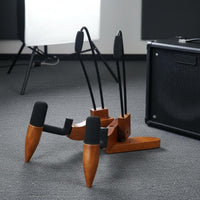 Anti-Scratch Padding Solid Wood Instrument Holder Universal Wooden Electric Guitar Stand Foldable Guitar Floor Stand for Musicians