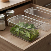 Stackable Fridge Organizer Space Saving Fridge Storage Bin Versatile Stackable Food Container for Meal Kitchen Organizers, Cabinet