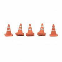 1/64 Scale Road Cone Detailed Miniature Traffic Cone Realistic Weathered Finish Model Car Accessory for Diorama Builders, Hobbyists
