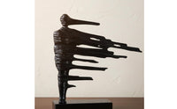 Abstract Figure Sculpture Undulating Fashioned Metal Figurine Focal Point Home Decor