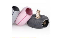 All-Season Use Cat Tunnel Bed Easy to Clean Felt Cat Tunnel Bed Detachable Design Scratch-Resistant for Kittens, Small Pets