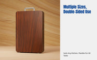 Sturdy Rosewood Chopping Board, Rectangular, Double-Sided, Kitchen Cutting Board