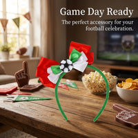 Football Headband with Bow for Party, Sports Themed Decoration, Butterfly Soccer Stadium Cheering Celebration