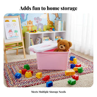 3 Pieces Wheeled container Set Large Capacity Organizing Box safe Lids for Families