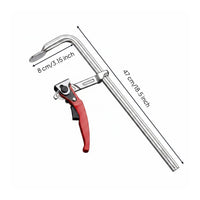 2 Pieces Industrial Grade Ratchet F Clamp Thickened Design Woodworking Clamp Heavy Duty for Woodworkers, Metalworkers, Workshop