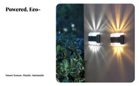 Solar Wall Light Weather Resistant Waterproof Solar Sconce Automatic activation/Off up and down Outdoor Light for Homeowners, Gardeners, Garden