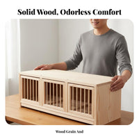 Pigeon Pairing Cage Wooden Pigeon Nest Box Detachable Partition Solid Wooden Avian Cage for Aviary, Rooftop, Balcony
