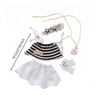 Striped Camisole Set Decorative Accessories Lace Skirt Outfit Easy to Put On