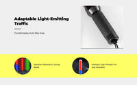 Red/Blue Flashing LED Traffic Wand
