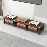 Home Theater Equipment Cabinet Stable Structure AV Media Cabinet Sturdy Construction 4-Tier Component Shelf for Audiophiles