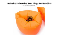 2 Pieces High Buoyancy Inflatable Arm Bands Double Swim Arm Floaties Thickened Material for Toddlers, Parents, Beach, Lake