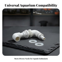 Pagoda Head Bulkhead Connector DIY Friendly Fish Tank Pipe Adapter Tight Seal Aquarium Water Inlet Fitting for Strainer Box, Hydroponics
