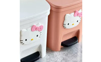 Cartoon Cat Pedal Bin Large Capacity Lidded Foot Pedal Trash Can Elegant Design Appearance Adorable Feline Wastebasket for Kids, Washroom, Bedroom