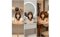 Hairpiece Display Head Smooth Mannequin Head with Shoulders Display Bust for Hair Stylists, Salons, Studios