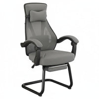 Ergonomic Support Sled Base Mesh Chair Padded Seat Mesh Back Sled Chair Sturdy Frame Office Furniture for Students, Conference Attendees, Guests, Study Room, Reception Area