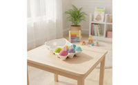 6 Pieces Smooth Wooden Balls with Tray Learning Sorting Balls Preschool Sensory Spheres Developmental for Classroom