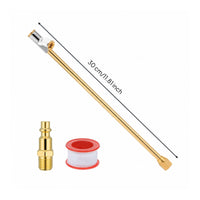 Air Inflation Rod Copper Zinc Alloy Quick-Couple Inflation Rod Quick Coupler Plug Set Electroplated Tire Inflator Angled Head