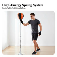 Fast Rebound Height Adjustable Reflex Ball Long-Lasting Freestanding Punching Ball Easy Installation for Adults, Beginners, Home, Office