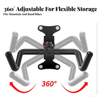 Space Saving Wall Mounted Bike Rack Easy Installation Cycle Wall Hanger Adjustable for Apartment