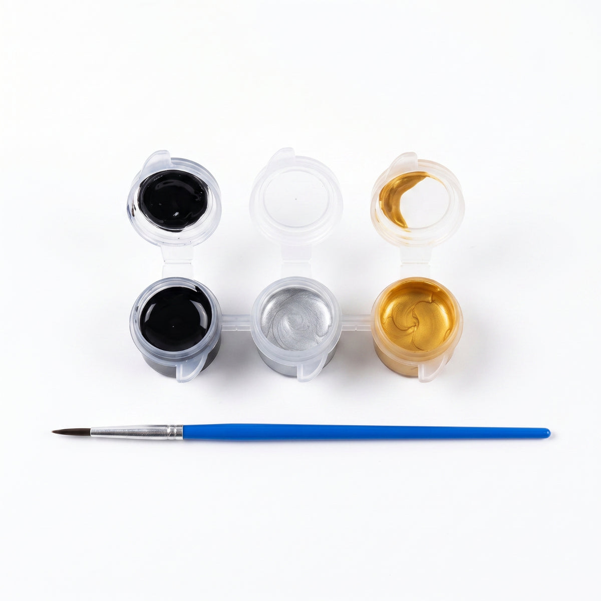 AllComplete Paint Set with Brush Compact Miniature Painting Kit with Brushes Beginner-Friendly Miniature Paint Set Shimmering for Hobbyists, Modelers, Crafters, Craft Projects