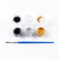 AllComplete Paint Set with Brush Compact Miniature Painting Kit with Brushes Beginner-Friendly Miniature Paint Set Shimmering for Hobbyists, Modelers, Crafters, Craft Projects