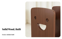 Desktop Bookshelf Solid Wood Student Desk Organizer Space-Saving Wooden Book Holder for Students, Home Office Workers, Study Room