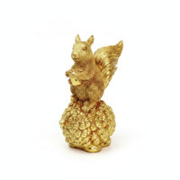 Natural Pose Squirrel Figurine Textured Resin Squirrel Figurine