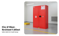 Cabinet Fire Resistant Fire Resistant-Resistant Cabinet Lockable for Lab Technicians, Industrial Professionals, Lab, Warehouse, Workshop