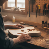 Electric Guitar Body Replacement Unfinished Electric Guitar Body with HH Pickups DIY Instrument Part for Hobbyists