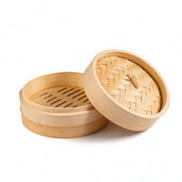 Bamboo Steamer Basket with Lid Simple to Use Bamboo Steamer Basket Cookware Traditional Healthy for Home Cooks, Dumplings