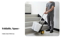 Telescopic Handle Water Jug Carrier Cart High Load Capacity Stair Climbing Hand Truck Ergonomic Grip Stair Climbing Trolley Silent Wheels for Homeowners, Seniors, Delivery Drivers, Stairs, Home, Shopping