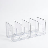 Desk Storage Organizer for Students, 4 Tier Clear Acrylic Desktop File Holder, Thickened Vertical Document Filing Rack for Workspace