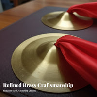 2 Pieces vibrant Sound Paired Hand Cymbals Easy to Play Paired Striking Discs Shiny Finish Percussion Instrument long-lasting Construction for Beginners, Musicians, Kindergarten, Music lesson, Cultural Events, Stage Performance