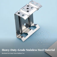 Rustproof Stainless Steel Solar Drainage Clip Prevents Dust Accumulation Solar Panel Drainage Clip Weather Resistant Anti-Clogging for Maintenance Technicians, Property Owners, DIY Enthusiasts, Outdoor, Rooftops, RV Roofs